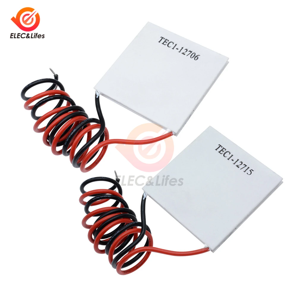 TEC1-12705 Термоэлектрический охладитель Пельтье 12V TEC1-12706 TEC1-12710 TEC1-12715 40*40 мм пластина Пельтье DIY Пельтье Elemente модуль
