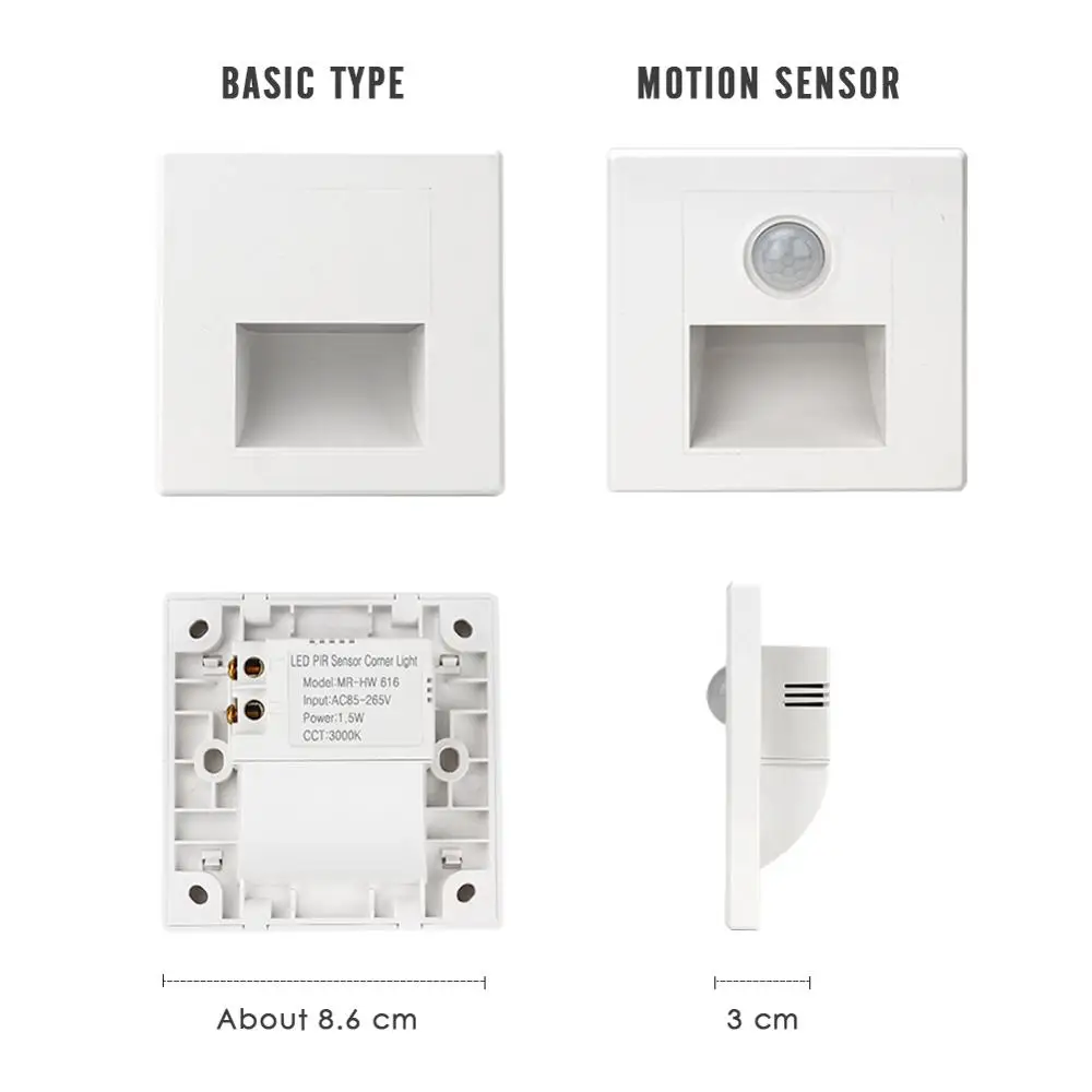 Светодиодный ночсветильник с датчиком движения 110 В 220 В|Ночники| |