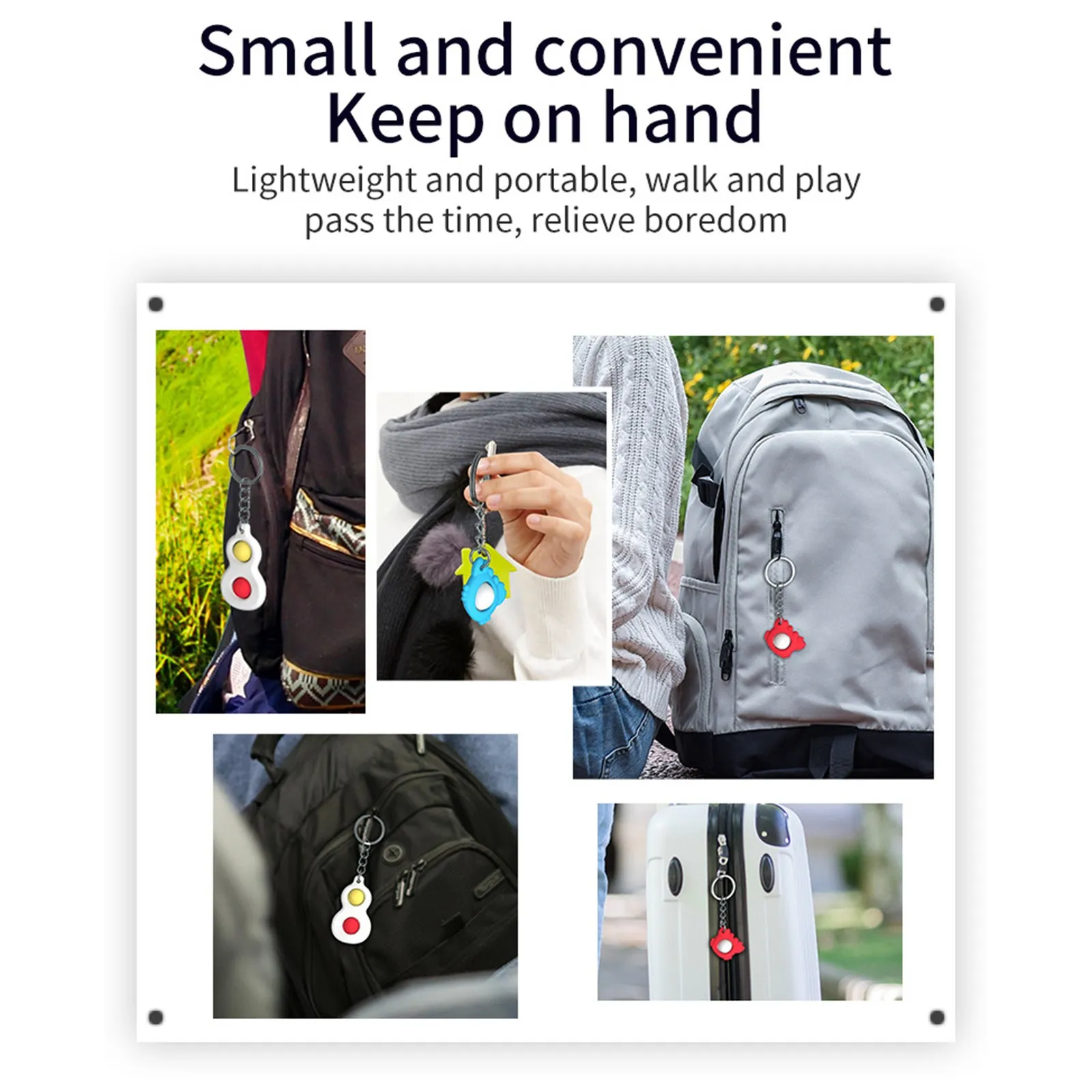 

2021 plastic decompression toy pinch music decompression keychain vent child adult anti-pressure squeeze toy simple