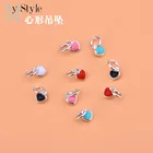 Подвеска в виде сердца, красного, черного, белого, розового, синего цвета