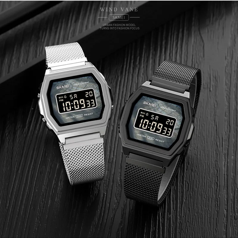 SKMEI Digital movement Male Wristwatch Countdown Calendar Alarm LED Display Men Electronic Clock Relojes Para hombre Montre | Наручные