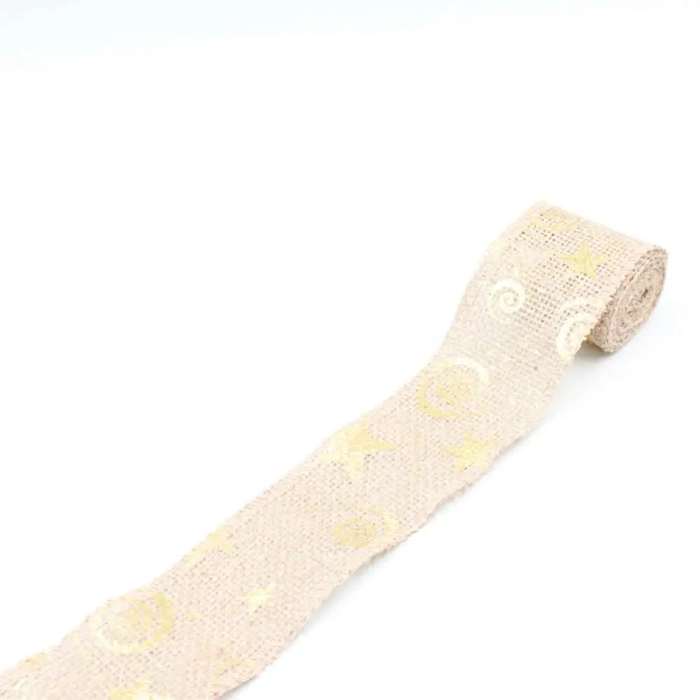 Taoup 6 см * 2 м цветной джутовый стол джутовая полоса снежинка точечная нить