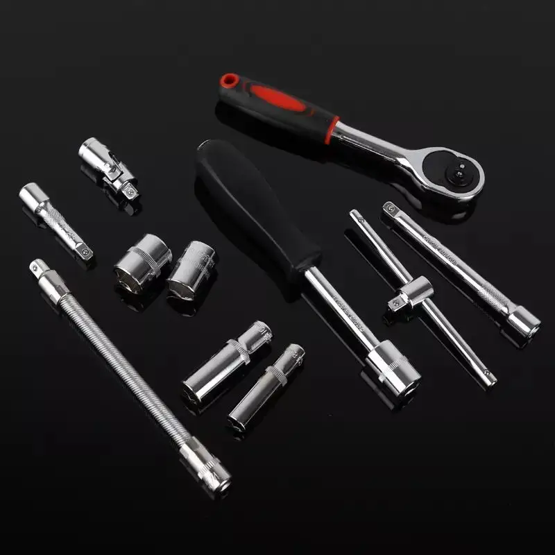 61 pcs /set Socket Wrench Set Spanner Car Ship Machine Repair Service Tools Kit with Heavy Duty Ratchet |