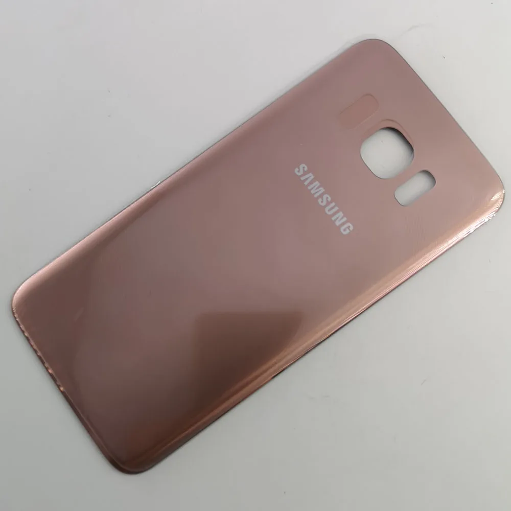 Красный 10 шт./лот S7 EDGE задняя крышка батарея чехол 3D стекло Корпус Крышка для SAMSUNG Galaxy S7 EDGE G935F задняя дверь+ клейкая наклейка - Цвет: Красный