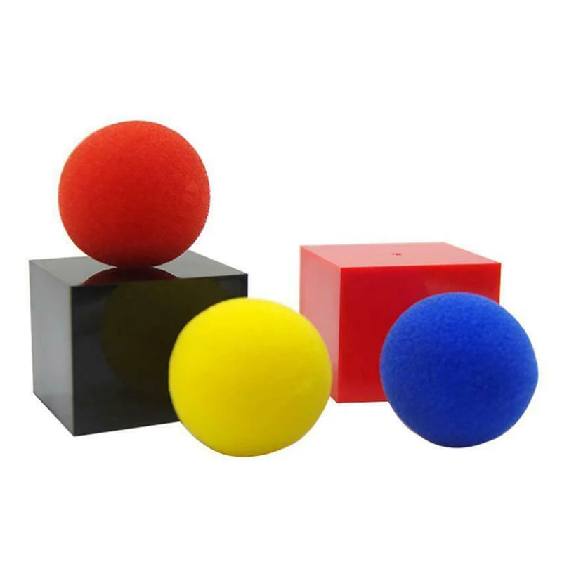 

Magic Box In and Out Box with 3 Sponge Balls Magic Trick Performance Parties Props SAL99