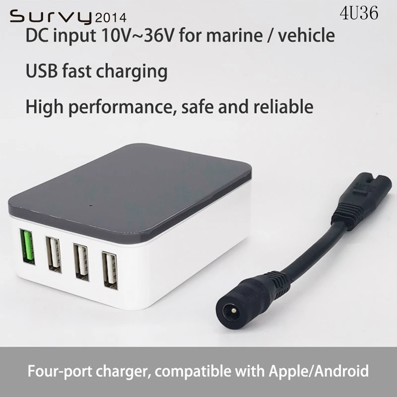 4U36 тип (высокая конфигурация) с быстрой зарядкой Автомобиля Морской мульти порт