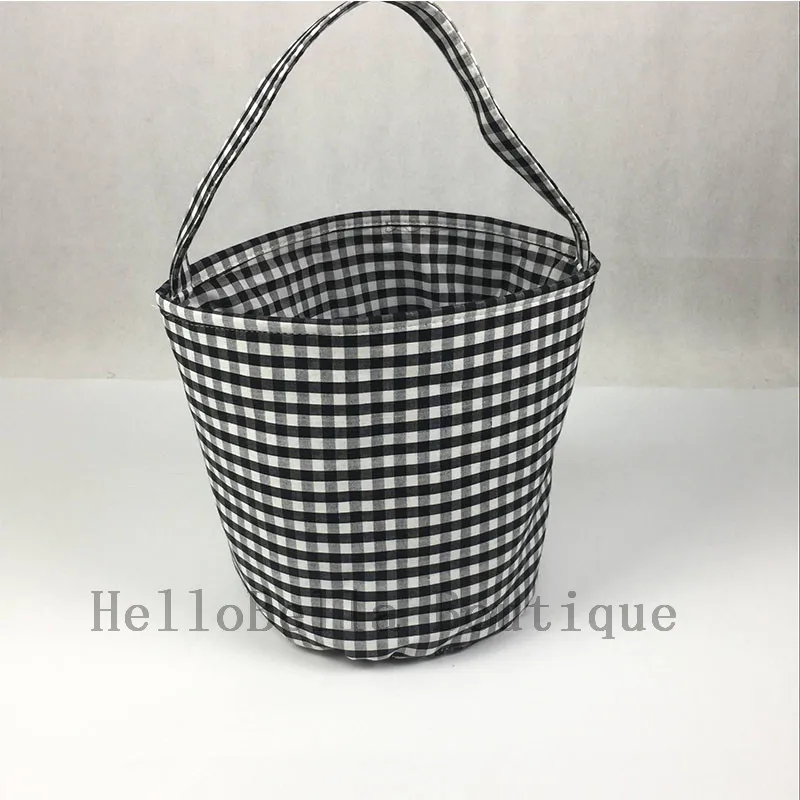 100 шт в мелкую клетку Хэллоуин ведра с монограммой Праздничных конфет ведро осень