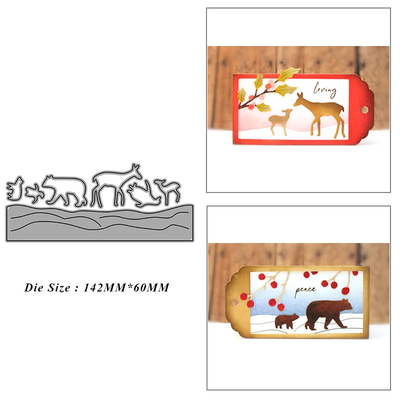 

Bear Deer Penguin Metal Cutting Dies for DIY Scrapbook Album Paper Card Decoration Crafts Embossing 2021 New Dies