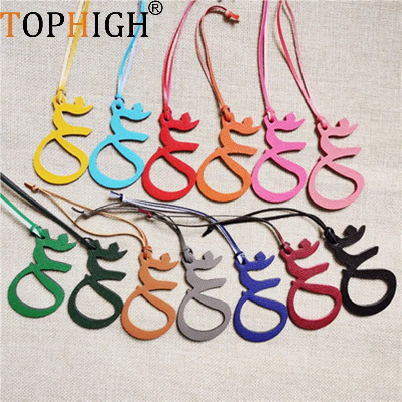 

Customized Genuine Leather Character Arabic Letter Three Dimensional Letter Gift Bag Women Leather Bag Pendant Handbag Ornament