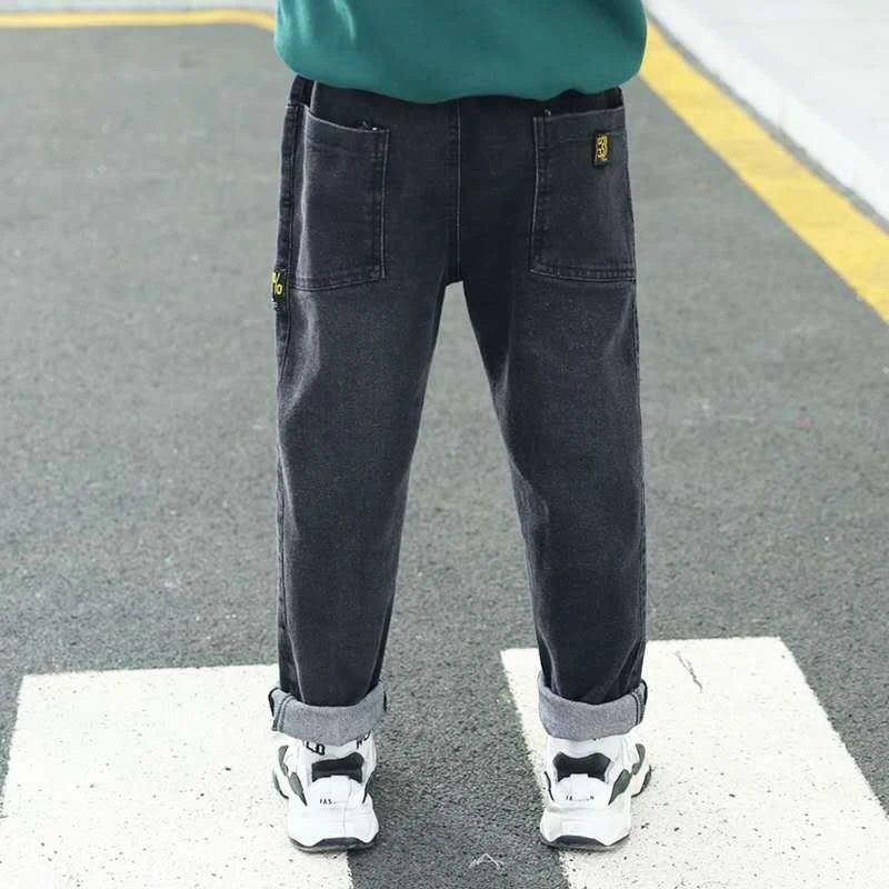 

Boys Jeans Pants Fashion Boys Jeans Chirldern Kids Loose Denim Trousers Clothes Elastic Waist Casual Cowboy Long Pants