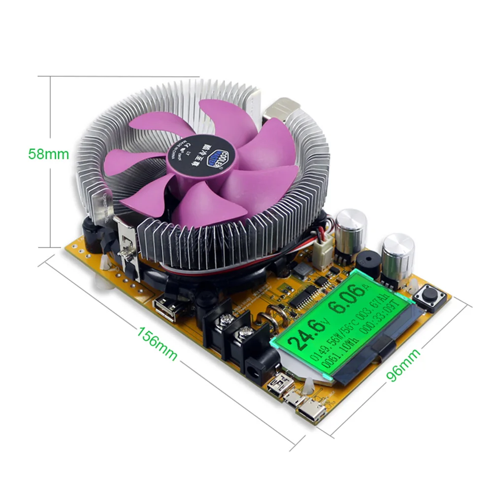 

150W Module Integrated Circuit Power Supply Battery Capacity Tester Board Constant Current Electronic Load USB Discharge Meter