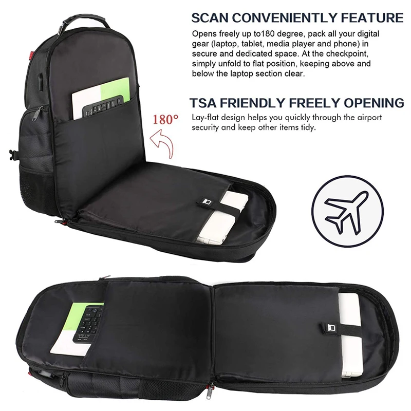 Мужская Дорожная сумка Matein водонепроницаемая для ноутбука 18 дюймов с usb портом