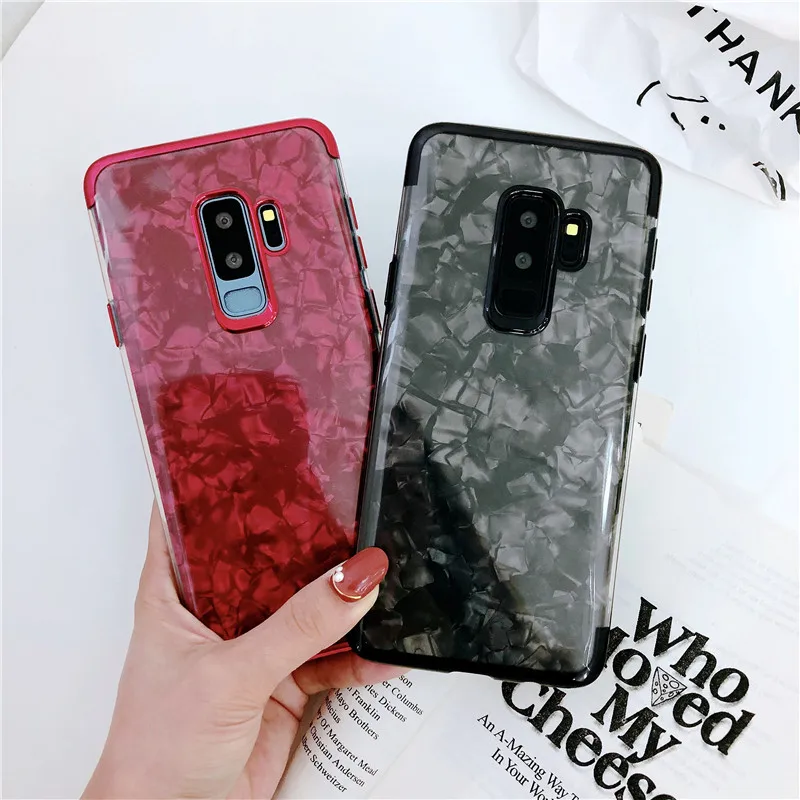 Покрытие блестящий Мраморный ТПУ чехол для samsung Galaxy S9 Plus S10 5G S8 S7 Edge Note 10 9 8 мягкий
