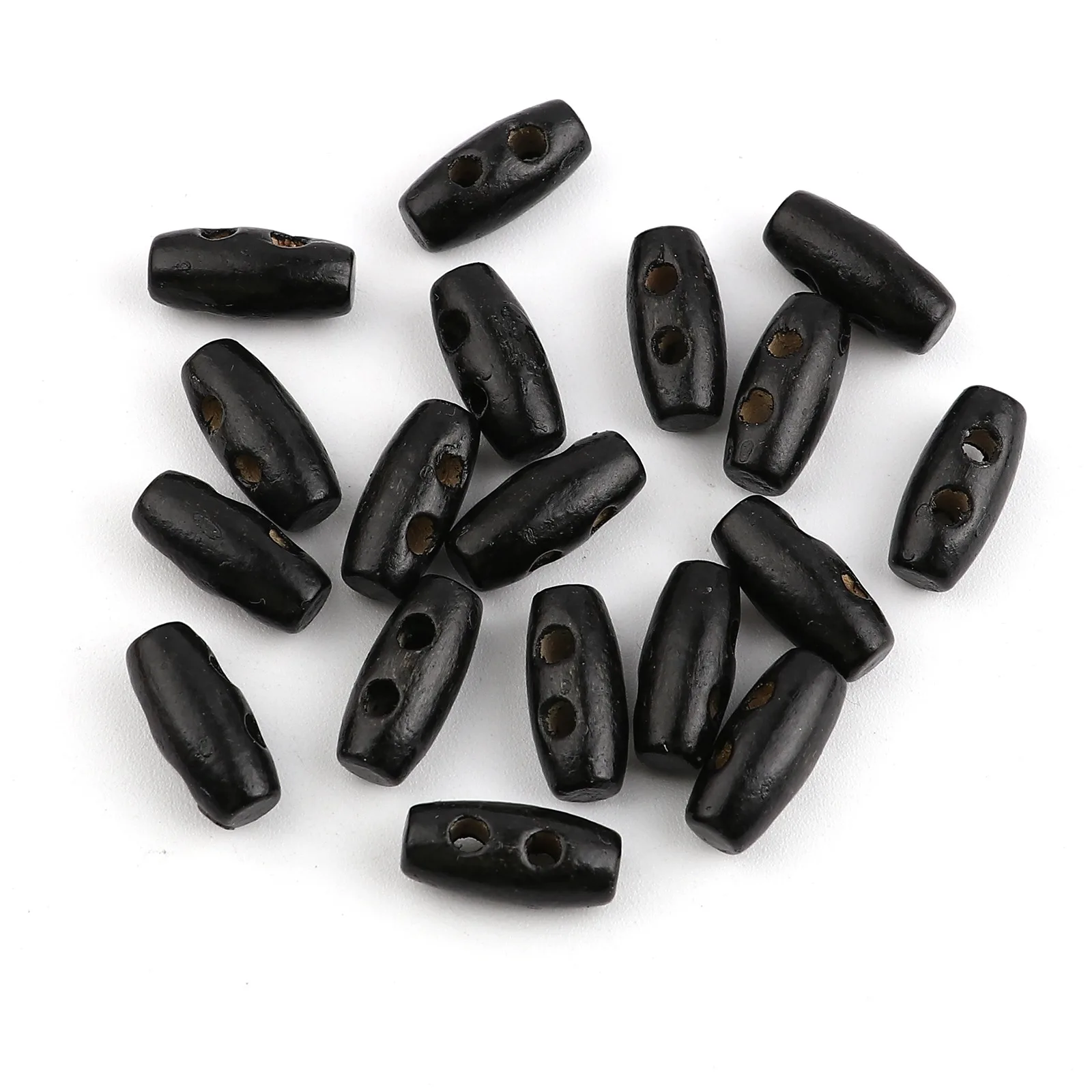 

100Pcs Olives Buttons 2 Hole Wood Toggle Sewing Craft DIY Accessories Compatible With Clothing Coat Jacket Blazer Bag Crafts