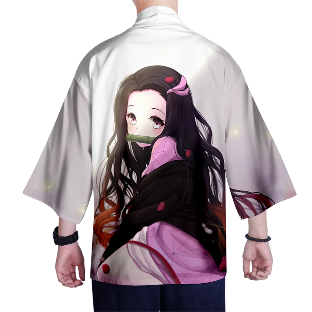 Новое кимоно Demon Slayer Kimetsu no Yaiba для мужчин/женщин модное повседневное кимоно Harajuku стиль кимоно унисекс Одежда