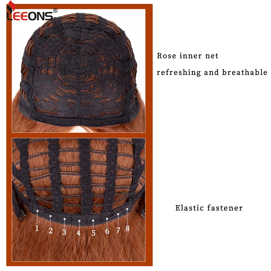 Leeons 24 дюйма длинные курчавые прямые синтетические волосы парики для женщин