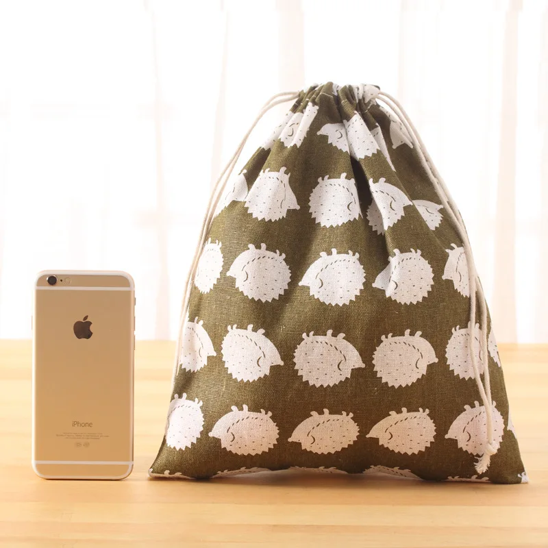 Женская дорожная сумка из хлопка и льна портативный органайзер для хранения