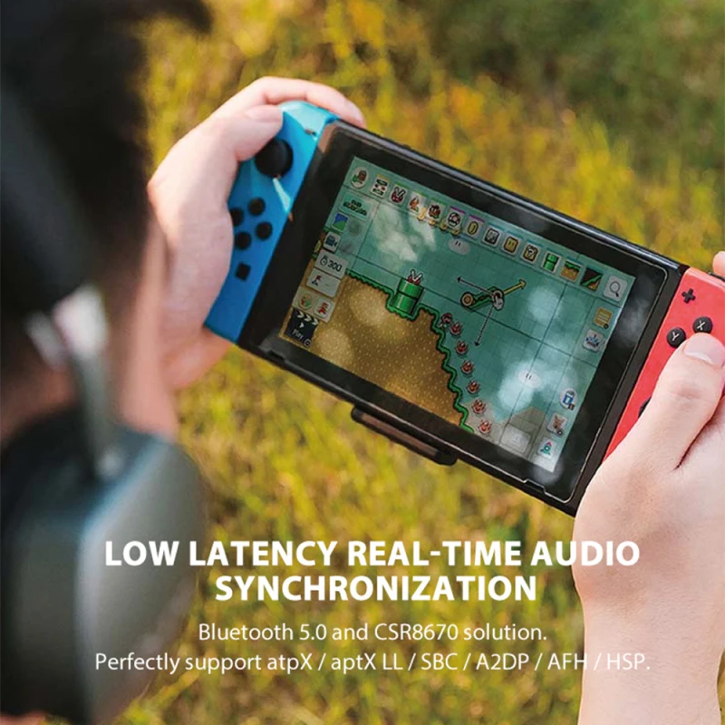 Передатчик Bluetooth Type C V5.0 A2DP SBC с низкой задержкой и микрофоном для Nintendo Switch/Lite PS4 TV PC