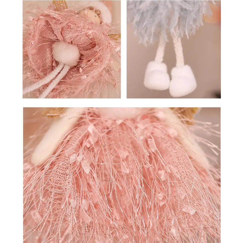 Новогодняя подвеска в виде ёлки красивая кукла ангела