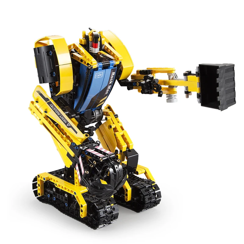 CadA 930 шт 2 4G RC деформации робот экскаватора в сборке строительный блок