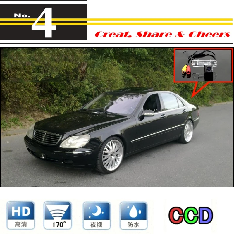 Автомобильная камера для Mercedes Benz S MB W220 S280 S320 S400 S350 S430 S500 S600 S55 S63 S65 заднего вида CCD +