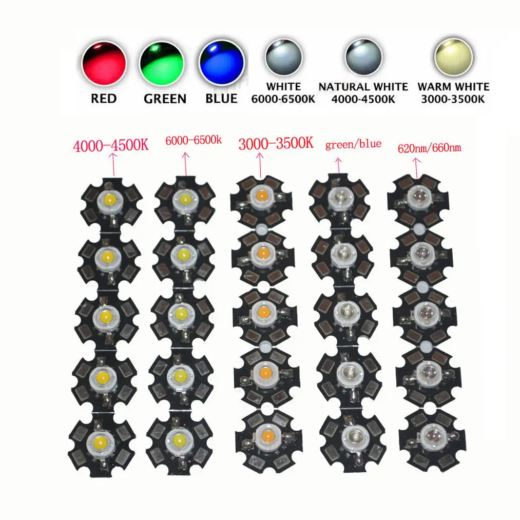 10 шт. 3 Вт светодиодный чип высокой мощности RGB светильник спектр белый теплый