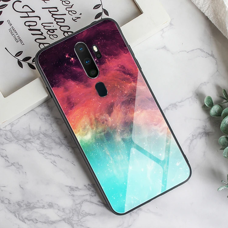 Чехол GFATIH для OPPO A9 чехол с принтом перьев звездное небо дизайнерский чехол из закаленного стекла для телефона для Oppo A5 чехол Funda