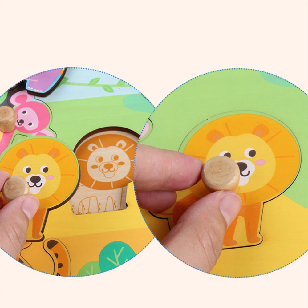 Деревянная 3D головоломка Монтессори высокое качество животное цифровая буква