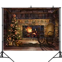 lyavshi vinyl photography background christmas tree backdrop rocking chair fireplace indoor children backdrops for photo studio