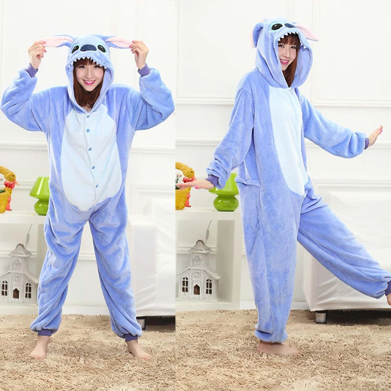 Взрослые кигуруми Onesie женские костюмы косплей мультфильм животных пижамы зимние