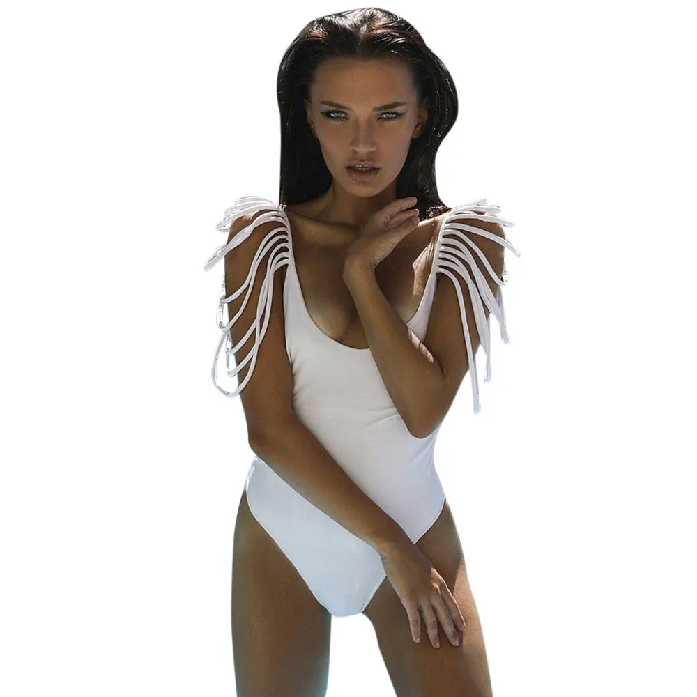 Женский купальник с открытой спиной бикини пуш-ап мягкий бюстгальтер купальный