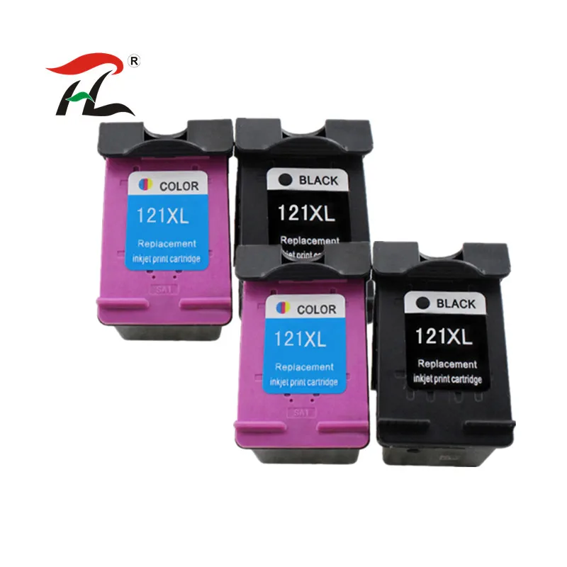 2 Black 2 Color 121XL совместимые чернильные картриджи для hp 121 XL для hp 121 с чернилами hp Deskjet F4283 F2423 F2483 F2493 F4213 F4275 F4283 F4583 принтер - Цвет: 2 Black 2 Color