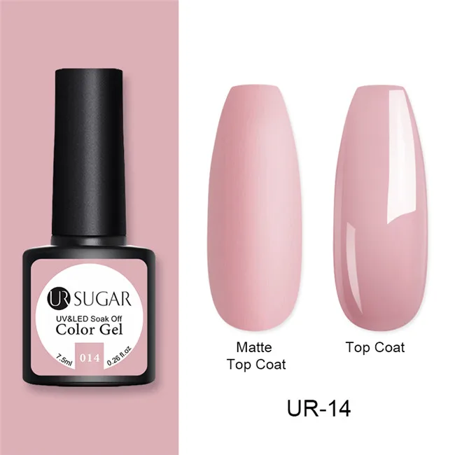 Ur Sugar 7,5 мл Гель-лак для ногтей из прозрачного стекла конфет, летний атрибут, полупрозрачный неоновый цвет, впитывающий УФ-лак, зеркальный титановый гель - Цвет: UR-14