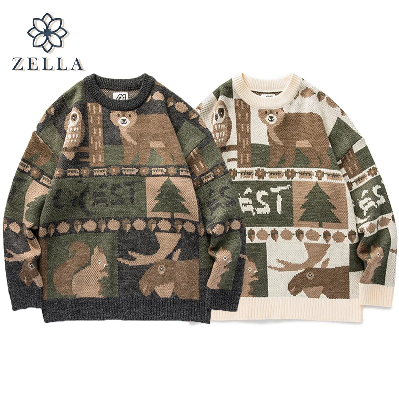 

Винтажный женский свитер-пуловер, зимние Джемперы в стиле Харадзюку, Корейский Свитер оверсайз, вязаная одежда, повседневный свободный Жен...