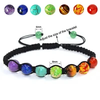 handmade natural 7 chakra bead stone bracelets for women reiki healing yoga bracelet strand beaded bracelet men
