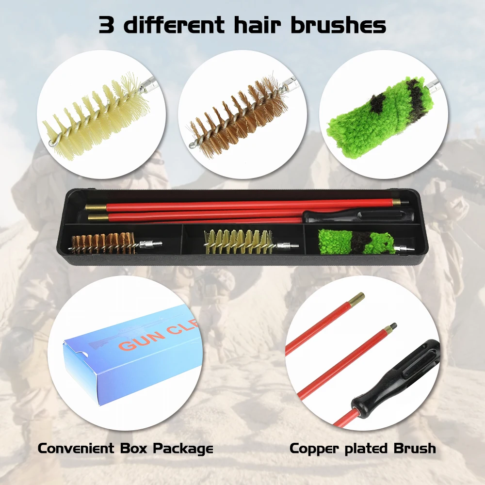 Набор для чистки ружей 6 шт./компл. 12 GA алюминиевый стержень кисть пистолет охоты