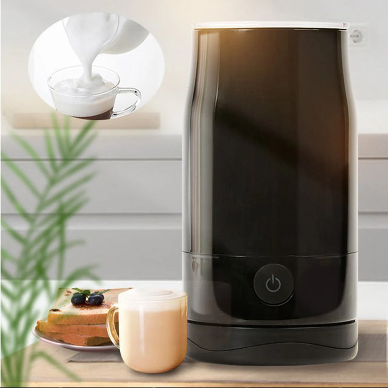 

Automatic Milk Frother Coffee Foamer Container Soft Foam Cappuccino Maker Electric Coffee Frother Milk Foamer Maker