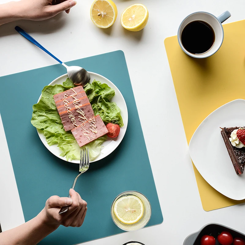 NEW Silicone Water-proof Table Mat Tableware Pad Placemat Heat Insulation Non-slip Placemats Washable Kitchen Restaurant Decor | Дом и сад