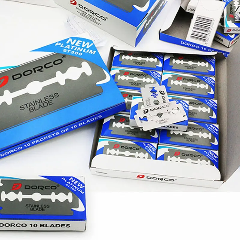 100 шт. сменные лезвия для бритвы Нержавеющая сталь Парикмахерские ножницы бритья