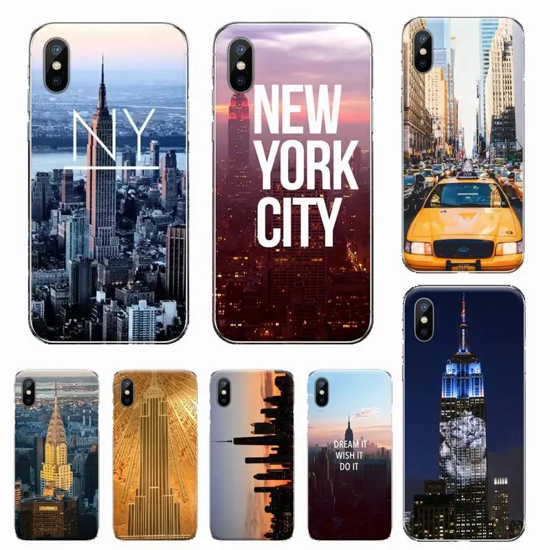 

New York City Phone Case Transparent soft For iphone 12 11 13 7 8 6 s plus x xs xr pro max mini