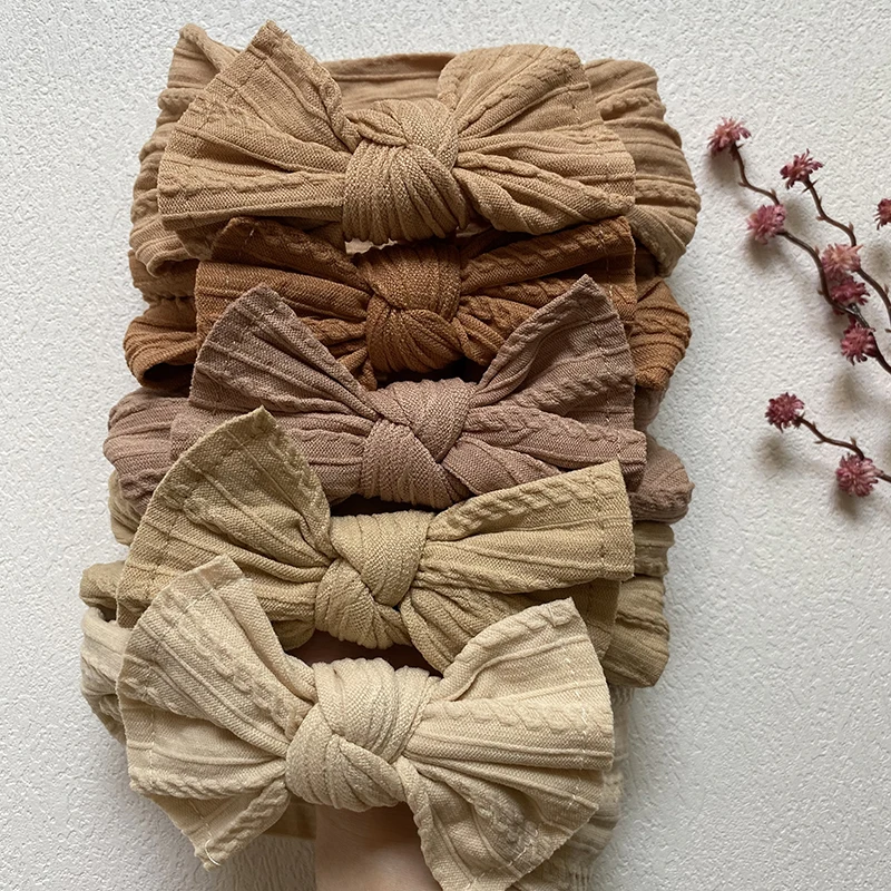 5 шт./компл. Детская повязка на голову для новорожденных девочек с бантом