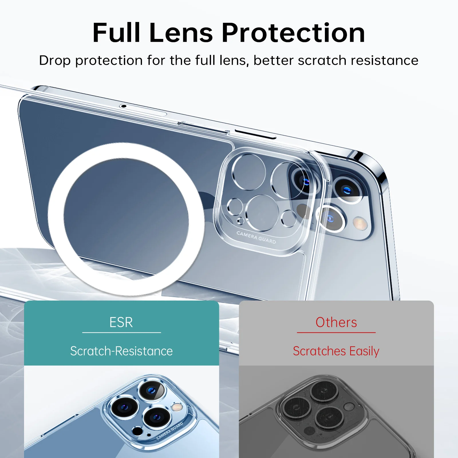 ESR Magnetic Case for iPhone 13 Pro Max Macsafe Wireless Charging Magnet Clear HaloLock | Мобильные телефоны и аксессуары