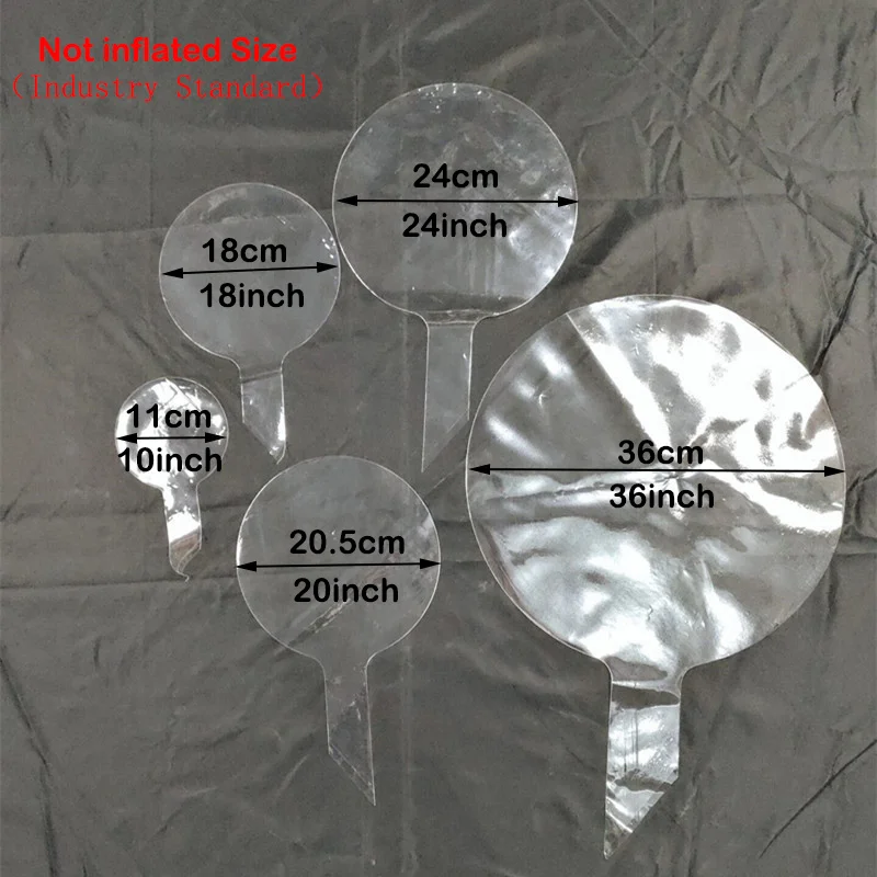 Globo de burbujas transparente para decoraci&oacute;n de fiestas, globo Bobo transparente de 8, 10, 12, 16, 18, 20, 24, 36 pulgadas, para Navidad y boda, 100 unids/paquete-5