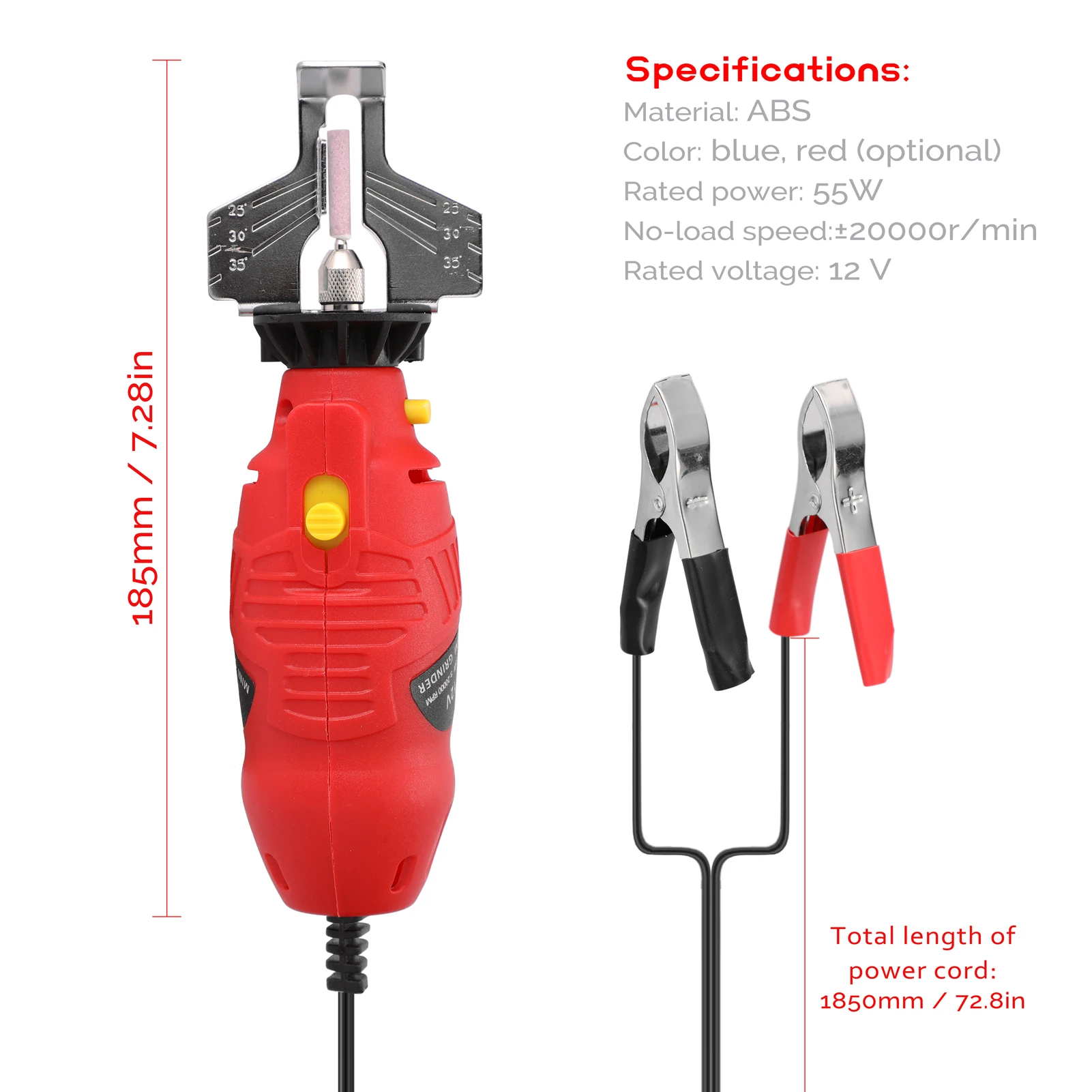 

12V Handheld Mini Electric Grinding Tool Chainsaw Chains Grinder Electric Mill Die Grinder Utility Grinding Tool Sanding Machine