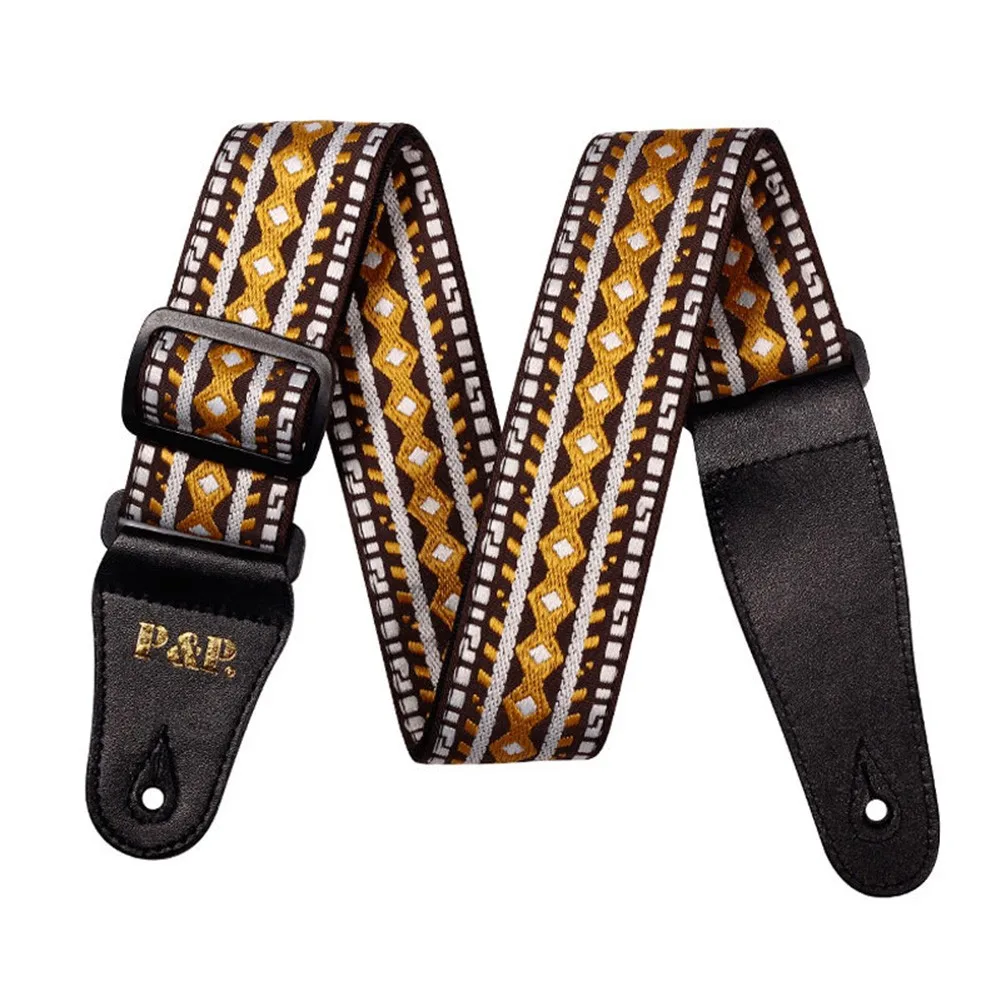 

Ethnic Guitar Ukulele Strap Adjustable Retro Woven Embroidery Electric Guitar Belt Strap Musical Instrument Guitar Accessories