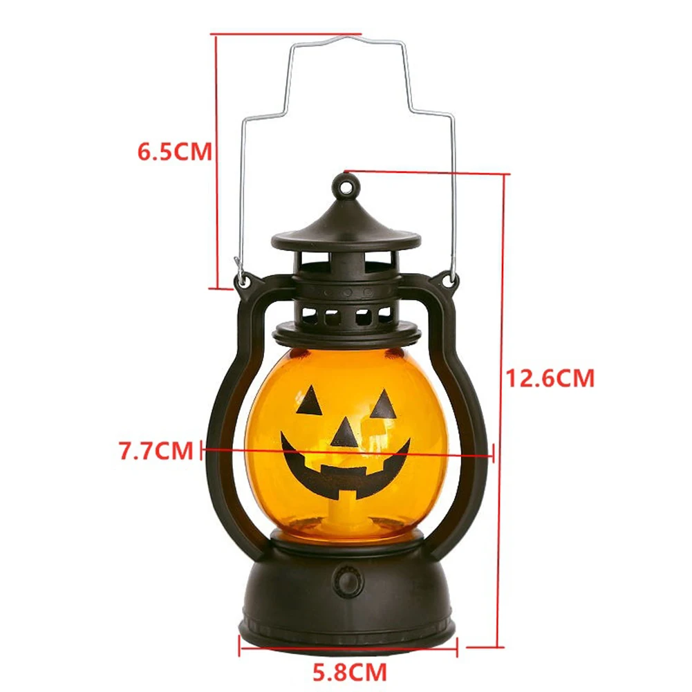 

LED Pumpkin Skull Lantern Light Halloween Decorative Prop Ornament for Home Festival Party Oil Lamp Lantern Atmosphere Props