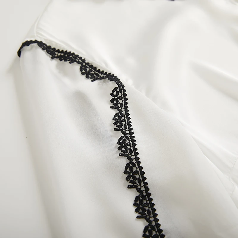 

2021 spring and autumn new fashion embroidered Lapel women's shirt creative water soluble splicing temperament commuter long sle