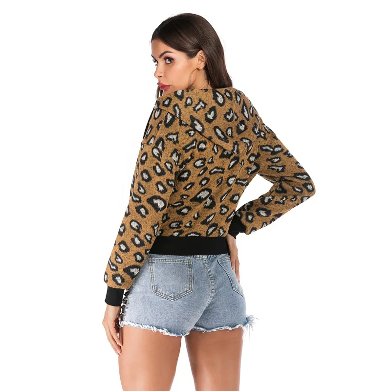 Женская хлопковая толстовка на молнии с капюшоном и длинным рукавом | одежда