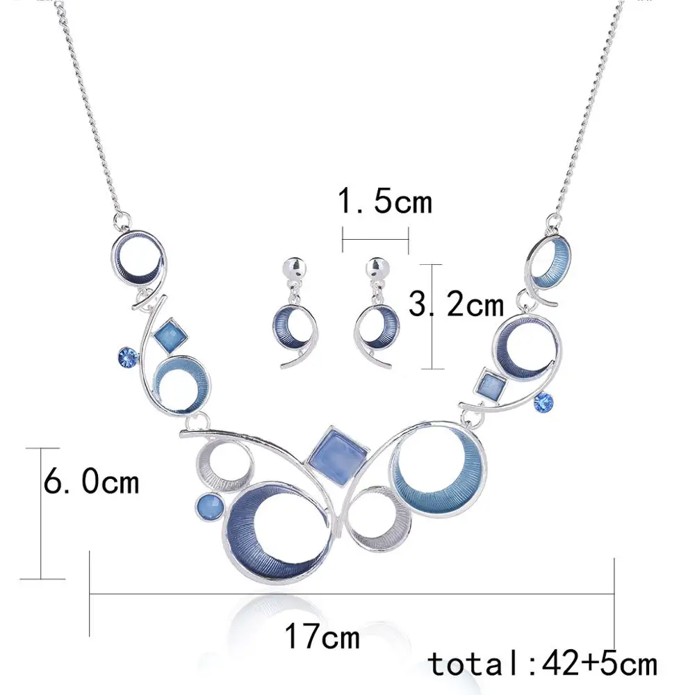 Модные женские свадебные геометрические Ювелирные наборы для женщин вечерние