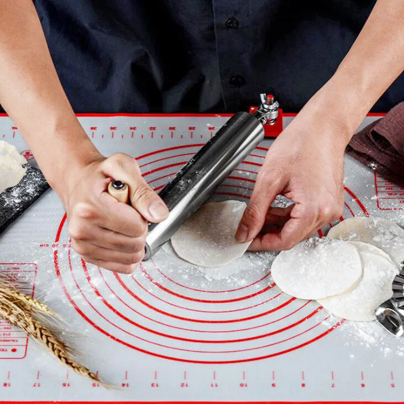 Скалка из нержавеющей стали металлическая скалка для выпечки макаронных изделий